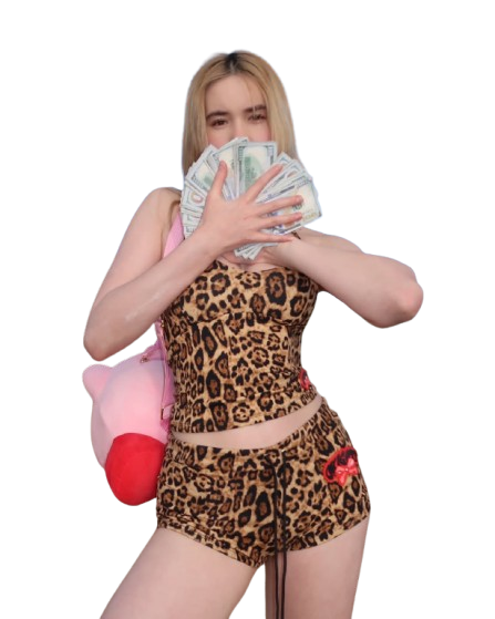 Lil Tay flexing with money